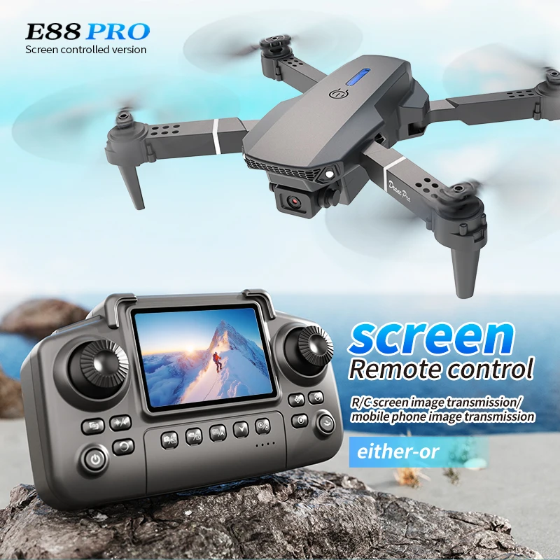 Drone Camera Hd - Profissional e88 pro drone com tela