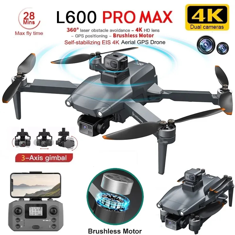 Drone Camera Hd - L600 pro max gps drone profissional