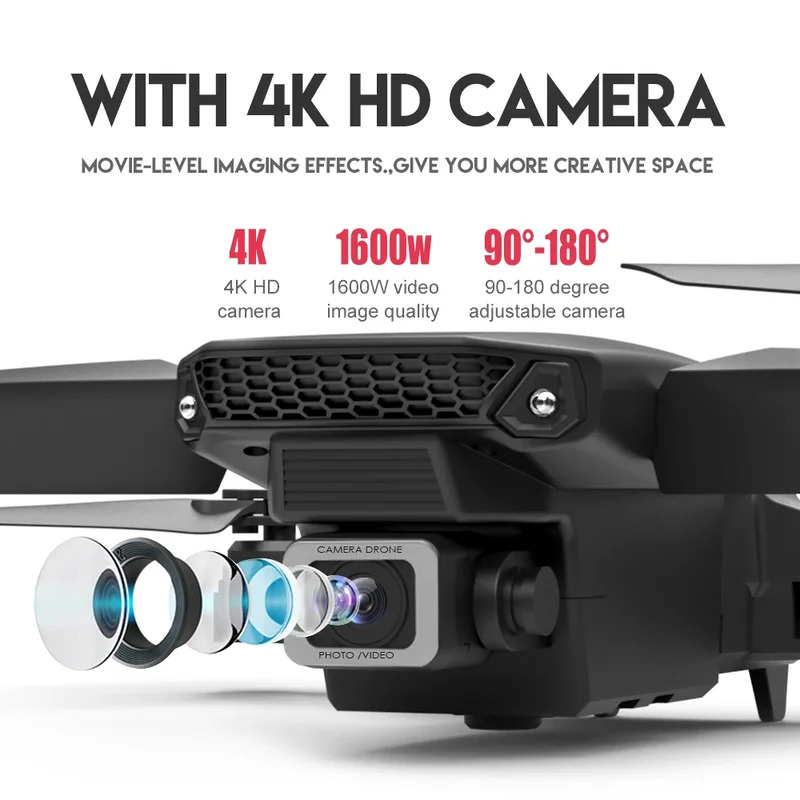 E88 probigent dobrável drone s - Drone Camera 4K avaliação e preço